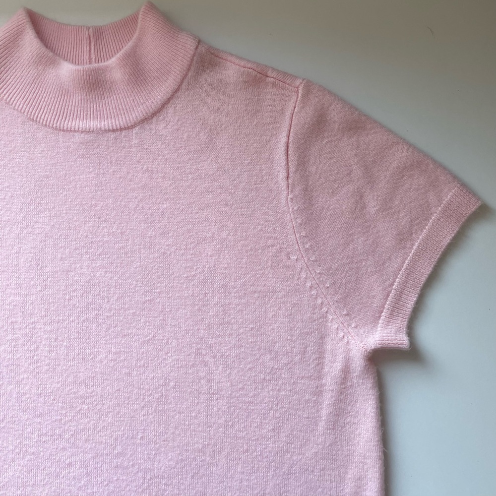 Petite Blair Short-Sleeve Sweater - Pastel Pink & Very Soft - Size PM - Picture 5 of 11